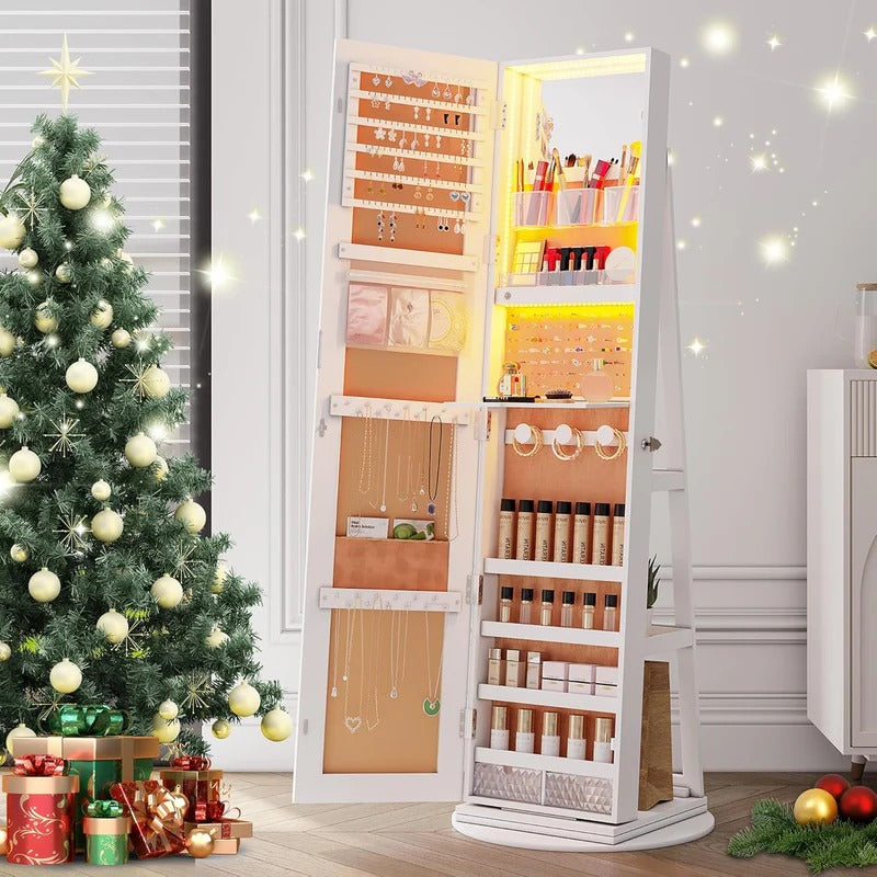 ✨ 3-in-1 Mirror with Shelf & Jewellery Organiser – Style Meets Function